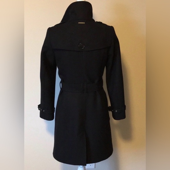 Burberry Gibbsmore Trench Belted Coat Black Women's Size 2 Like New - Picture 6 of 8